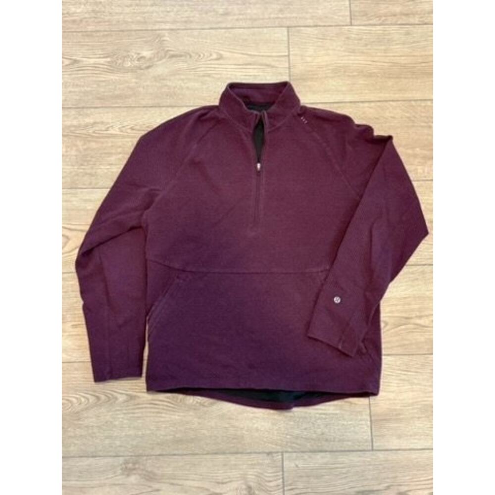 Men's Lululemon At Ease 1/4 Zip, Red - Medium